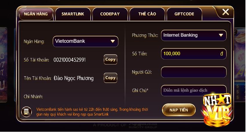 Nạp tiền vào tài khoản 88Xeng của bạn bằng thẻ game - 88Xeng